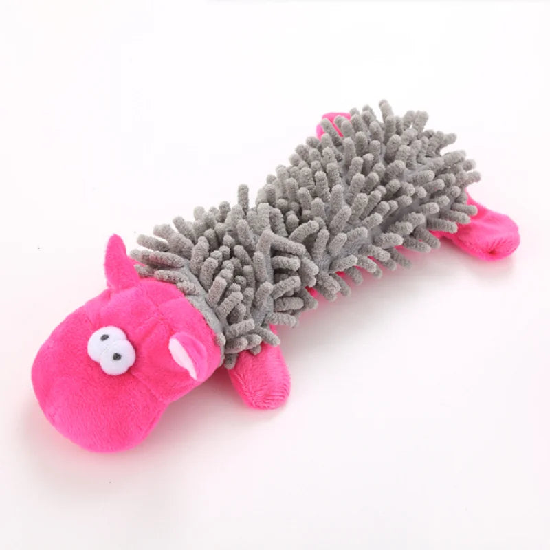 New Interactive Dogs Plush Toy Indoor Chewy Resistant Fleece Squeak Pet Play Product for Puppy Kitten Teeth Grinding