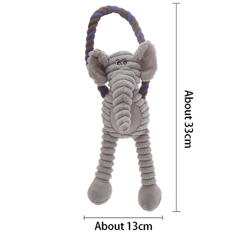 New Interactive Dogs Plush Toy Indoor Chewy Resistant Fleece Squeak Pet Play Product for Puppy Kitten Teeth Grinding