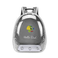 Portable Bird Cage with Prech Feeder and Tray, Acrylic Pet Backpack Bag, Parakeet, Cockatiel, Parrot, Bunny, Travel
