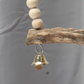 Wooden Bird Swings Training Toy with Hanging Bell for Cockatiels Parakeets Cage Accessories Birdcage Parrot Perch Stand Play Gym