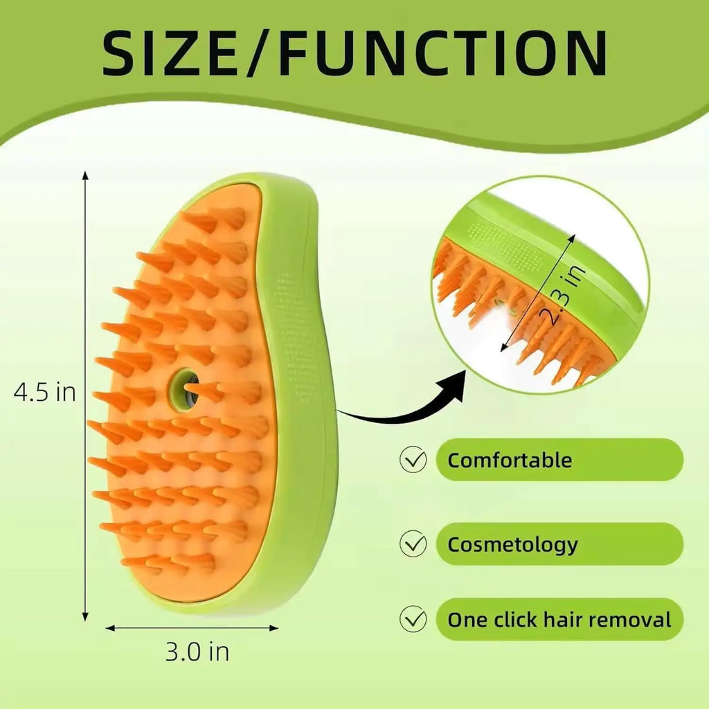 3-in-1 Pet Grooming Tool Detangling Brush for Massage and Hair Removal Versatile for Cats and Dogs