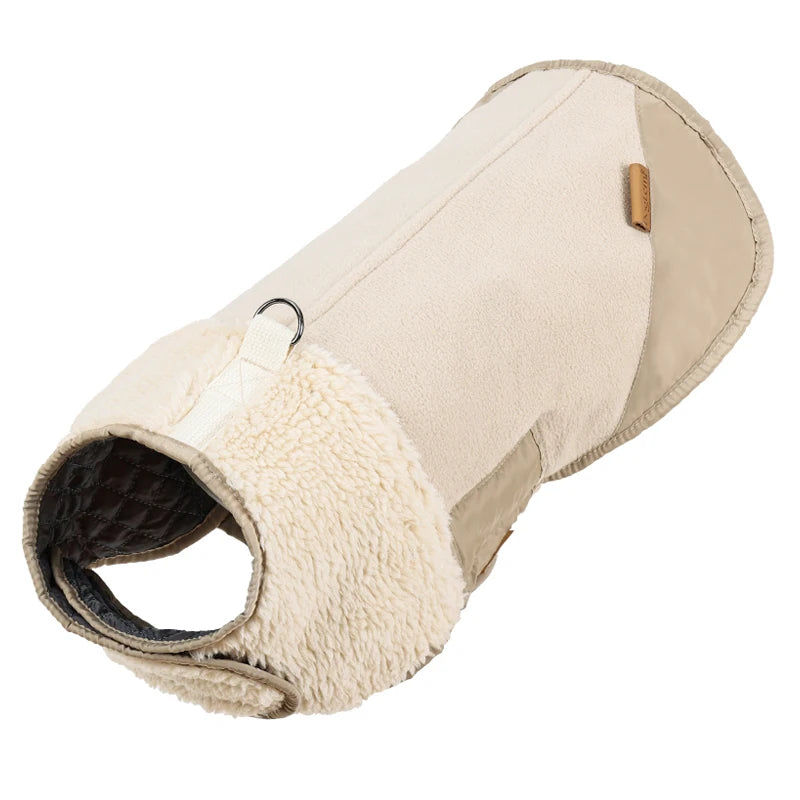 Winter Dog Clothes Warm Sherpa Suede Dog Coat for Small Medium Dog Classical Windproof Fleece Dog Jacket Puppy Chore Coat Outfit