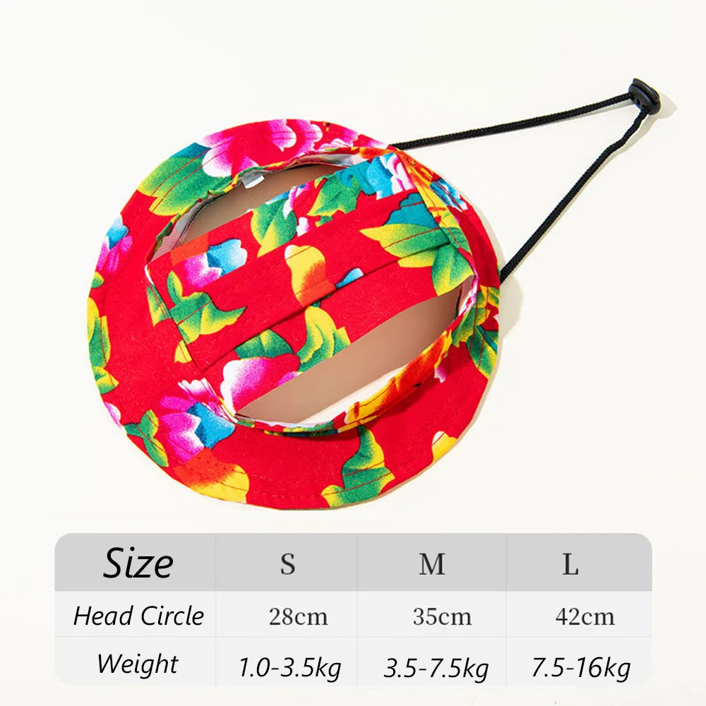 Cute Print Dog Hat for Small Medium Dogs Adjustable Pet Cap Puppy Pug Corgi Dachshund Hats Mascotas Perros Accessories