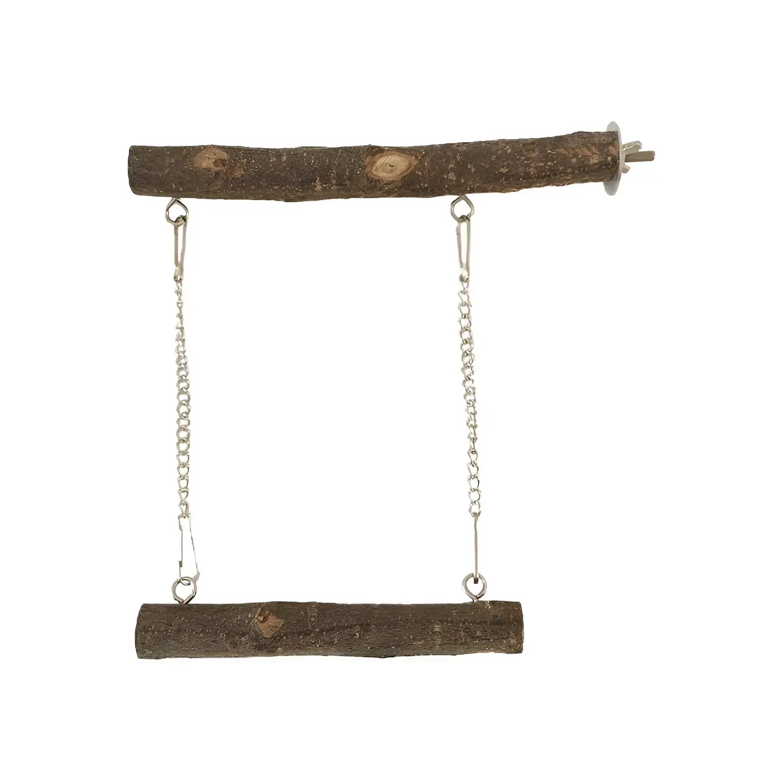 Bird Swing, Parrot Perch Stand Natural Wood Stand Parrot Cage Toys for Parakeet Cockatoo Budgie Lovebirds Cockatiel Small Animal