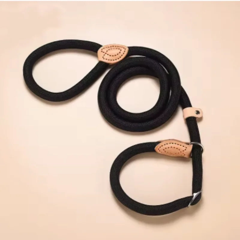 New Dog Leash Slip Rope Lead Leash Heavy Duty Braided Rope Adjustable Loop Collar Training Leashes for Small Medium Dogs