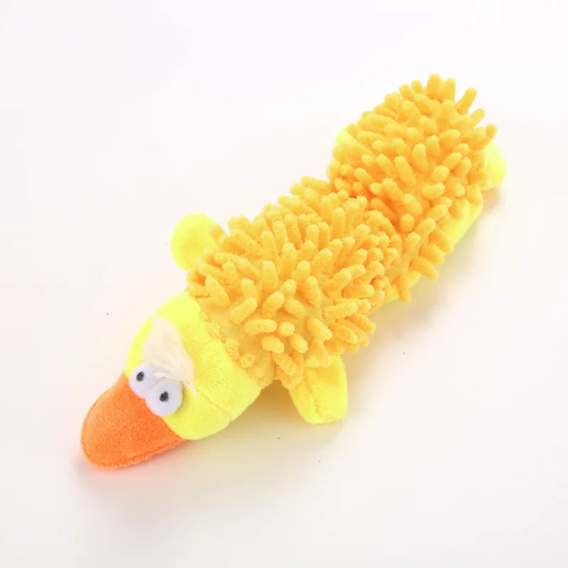 New Interactive Dogs Plush Toy Indoor Chewy Resistant Fleece Squeak Pet Play Product for Puppy Kitten Teeth Grinding