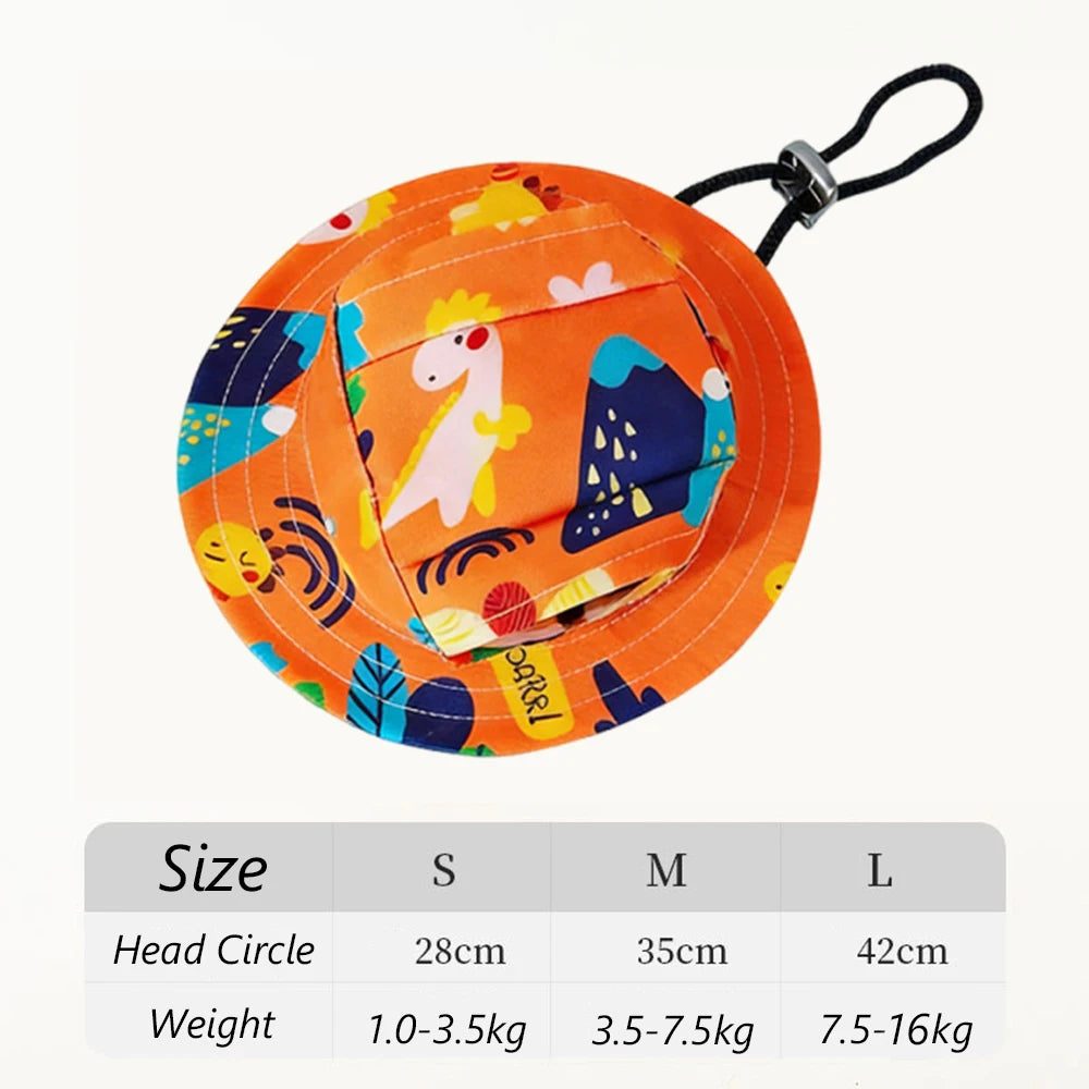 Cute Print Dog Hat for Small Medium Dogs Adjustable Pet Cap Puppy Pug Corgi Dachshund Hats Mascotas Perros Accessories