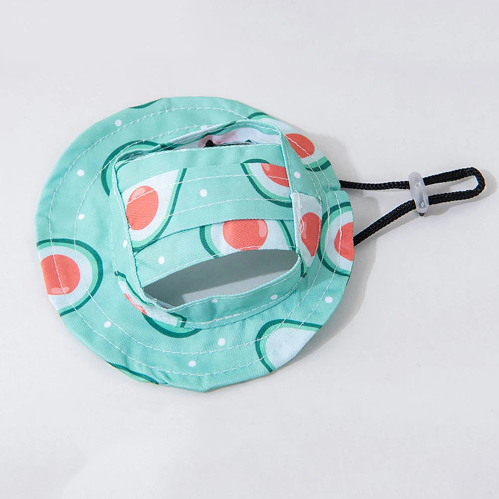 Cute Print Dog Hat for Small Medium Dogs Adjustable Pet Cap Puppy Pug Corgi Dachshund Hats Mascotas Perros Accessories