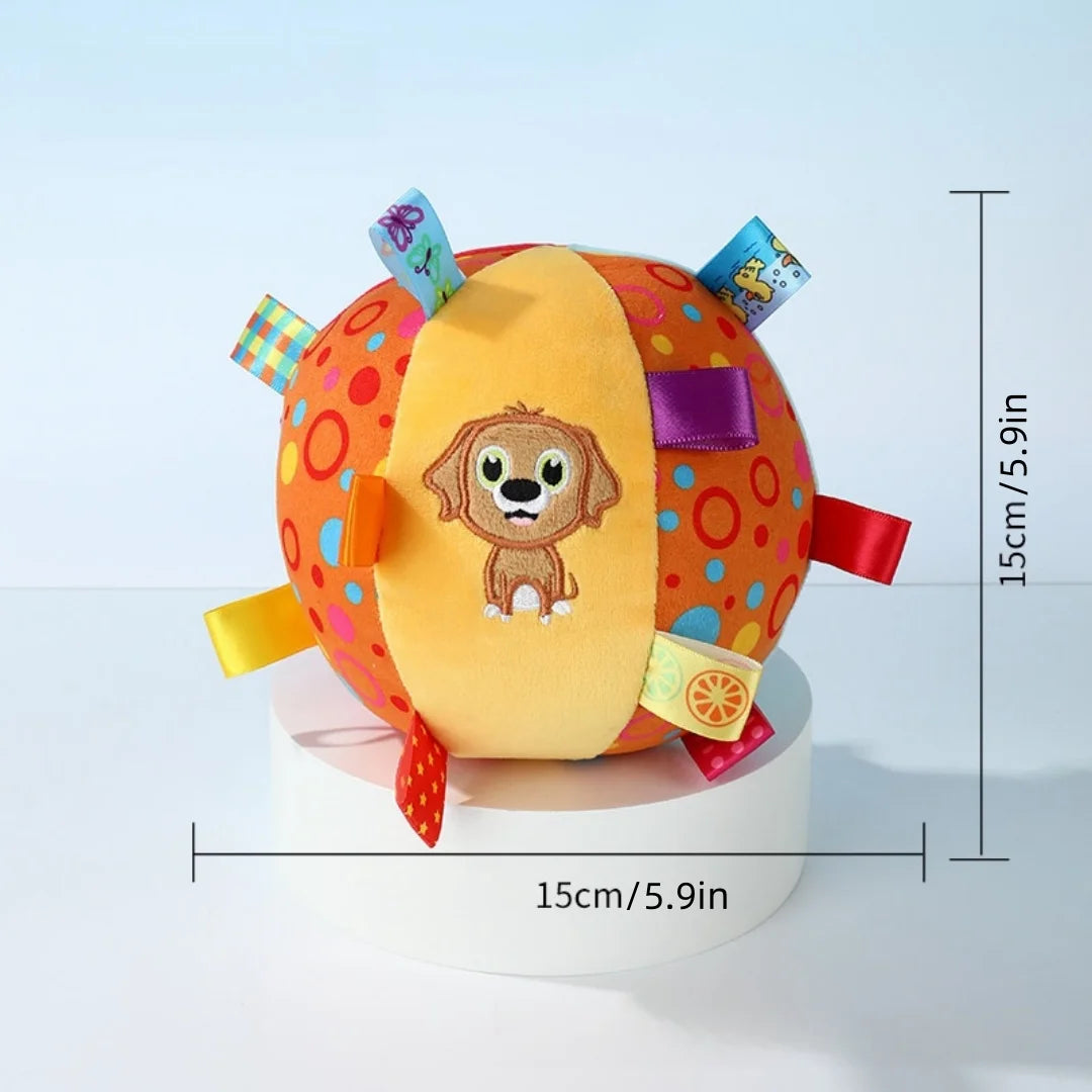 Plush Dog Vocal Toy Ball Funny Interactive Pet Toys with Bells Cleaning Tooth Chew Toy For Small Large Dogs Cats Puppy Plaything