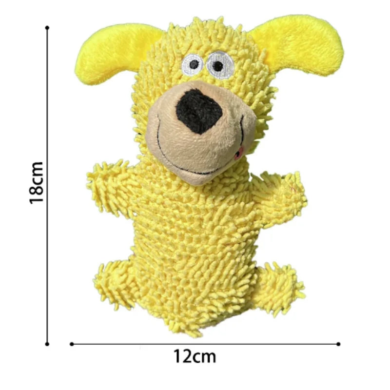 New Interactive Dogs Plush Toy Indoor Chewy Resistant Fleece Squeak Pet Play Product for Puppy Kitten Teeth Grinding