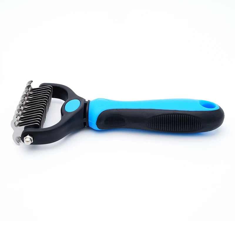 Pet Knot Remover Comb for Dogs & Cats Dematting Tool with Stainless Steel Blades - Detangling Brush for Matted Hair - Professi