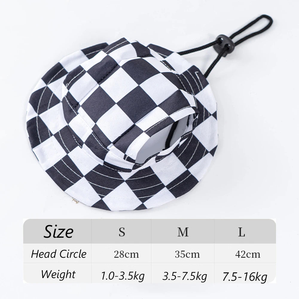 Cute Print Dog Hat for Small Medium Dogs Adjustable Pet Cap Puppy Pug Corgi Dachshund Hats Mascotas Perros Accessories