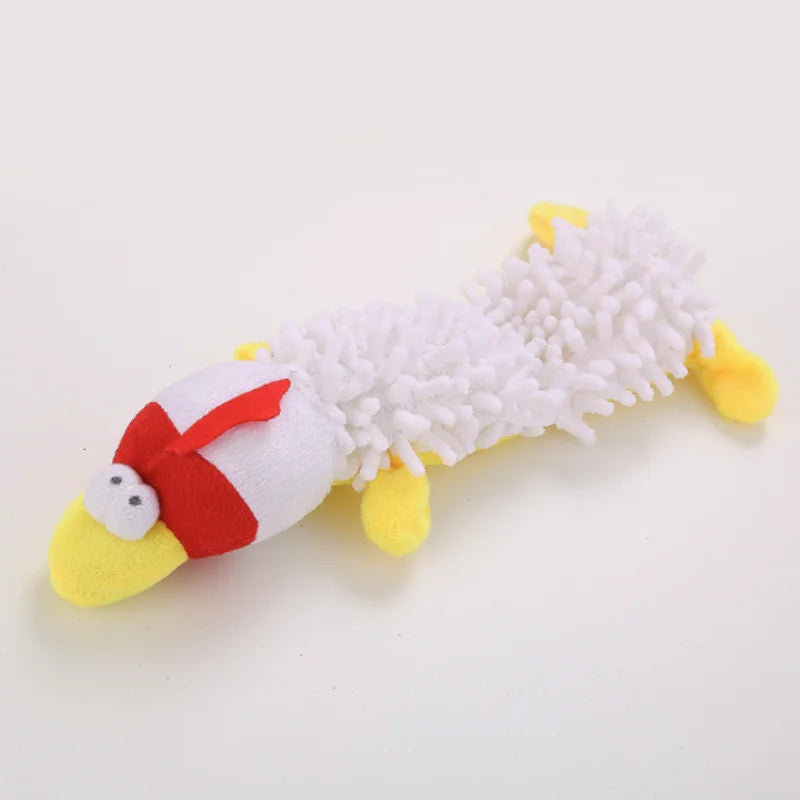New Interactive Dogs Plush Toy Indoor Chewy Resistant Fleece Squeak Pet Play Product for Puppy Kitten Teeth Grinding
