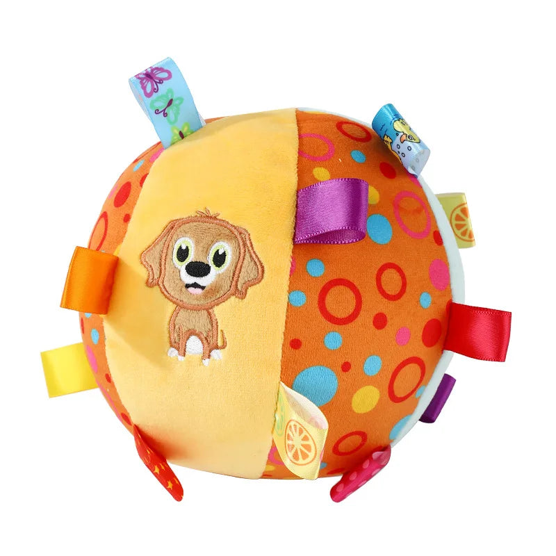 Plush Dog Vocal Toy Ball Funny Interactive Pet Toys with Bells Cleaning Tooth Chew Toy For Small Large Dogs Cats Puppy Plaything
