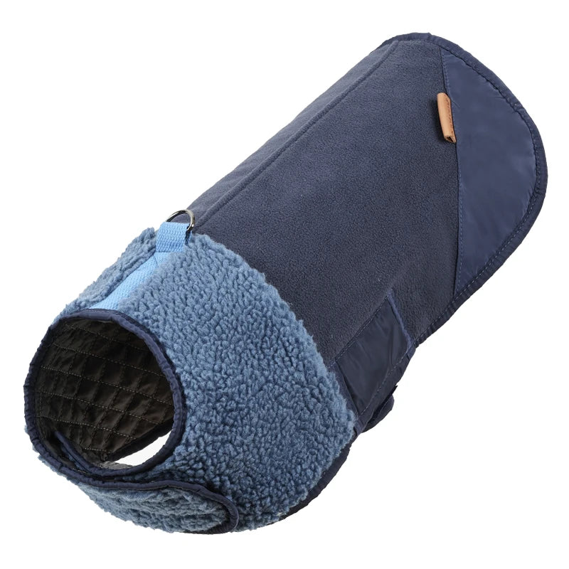 Winter Dog Clothes Warm Sherpa Suede Dog Coat for Small Medium Dog Classical Windproof Fleece Dog Jacket Puppy Chore Coat Outfit